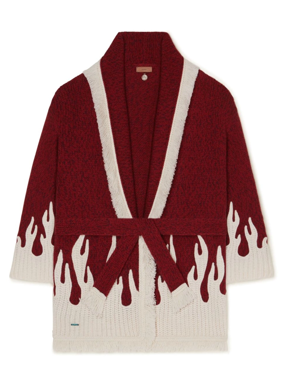 Cheap Women wool-blend flame-motif Alanui cardigan 0824